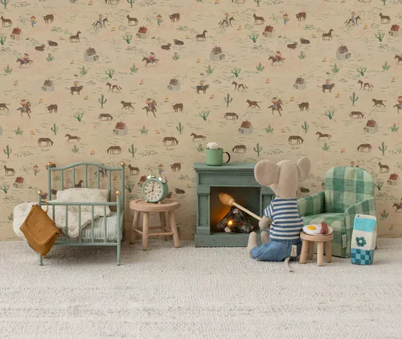 Maileg Furniture MOUSE - Fireplace Vintage Blue