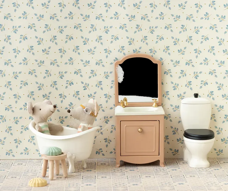 Maileg Furniture MOUSE - Sink with Mirror - Powder