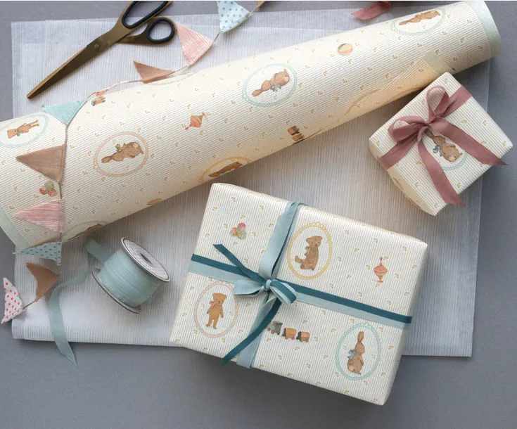 Maileg Gift Wrap Roll | Bunnies   Teddies 10m