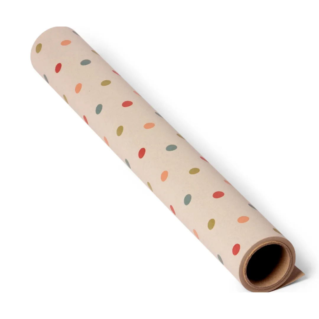Maileg Gift Wrap Roll | Multi Dots 10m