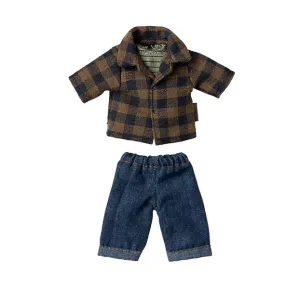 Maileg Mouse Clothing | Brown Checked Shirt and Pants | Dad