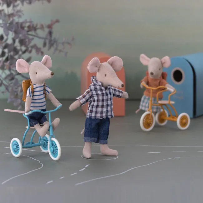 Maileg | Mouse Tricycle Big Brother with Bag