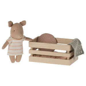 Maileg Pig, Baby in Box - Girl