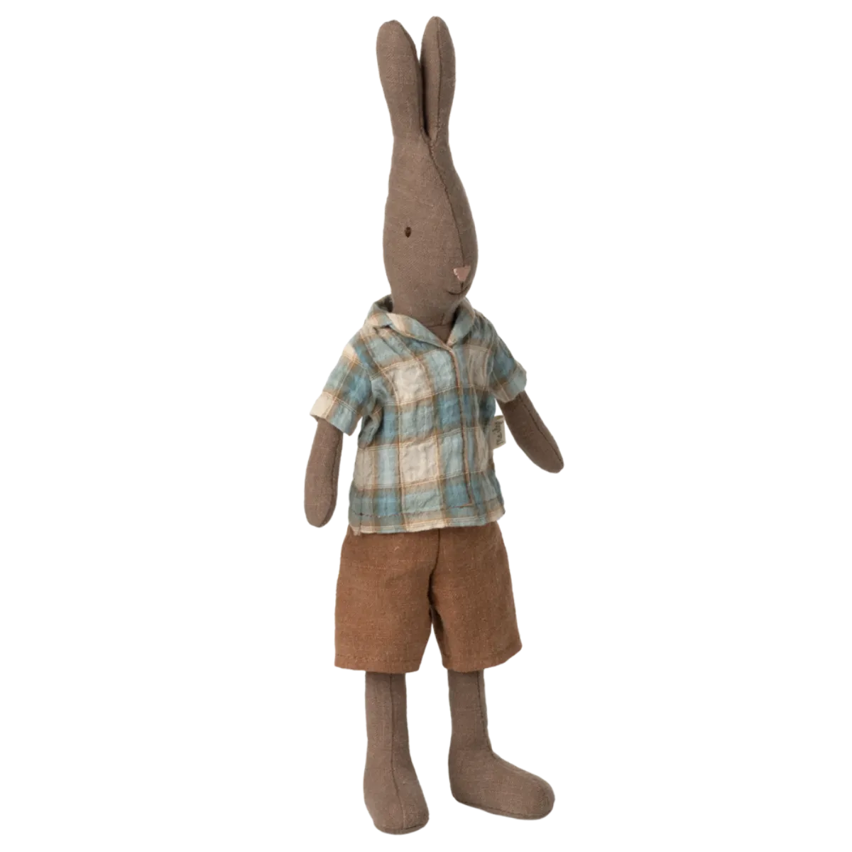 Maileg Rabbit in Checker Shirt, Size 2
