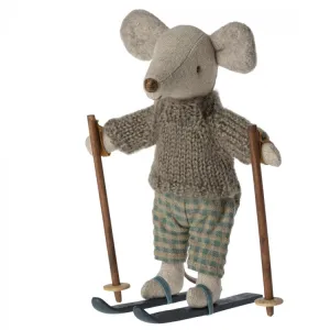 Maileg | Winter Mouse with Skis Big Brother