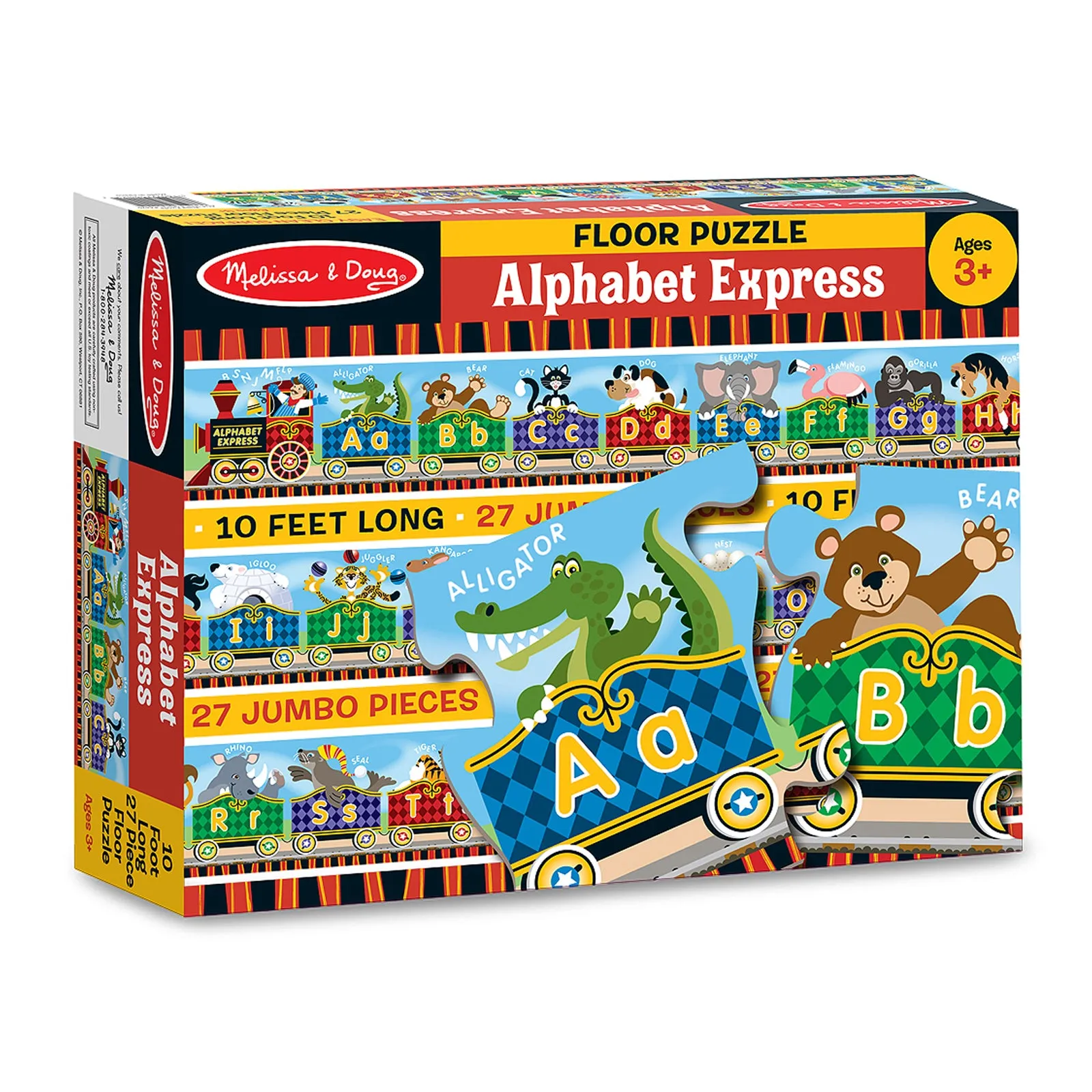 Melissa & Doug Alphabet Express 2 Pack Floor Puzzles – 27 pc