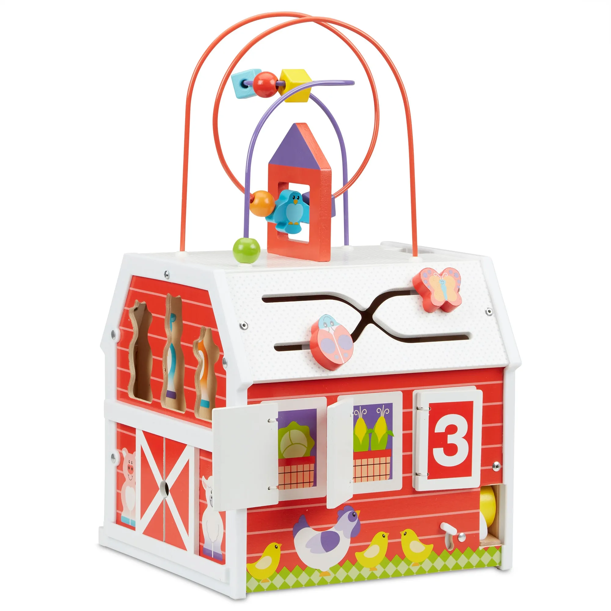 Melissa & Doug First Play Slide, Sort & Roll Activity Barn