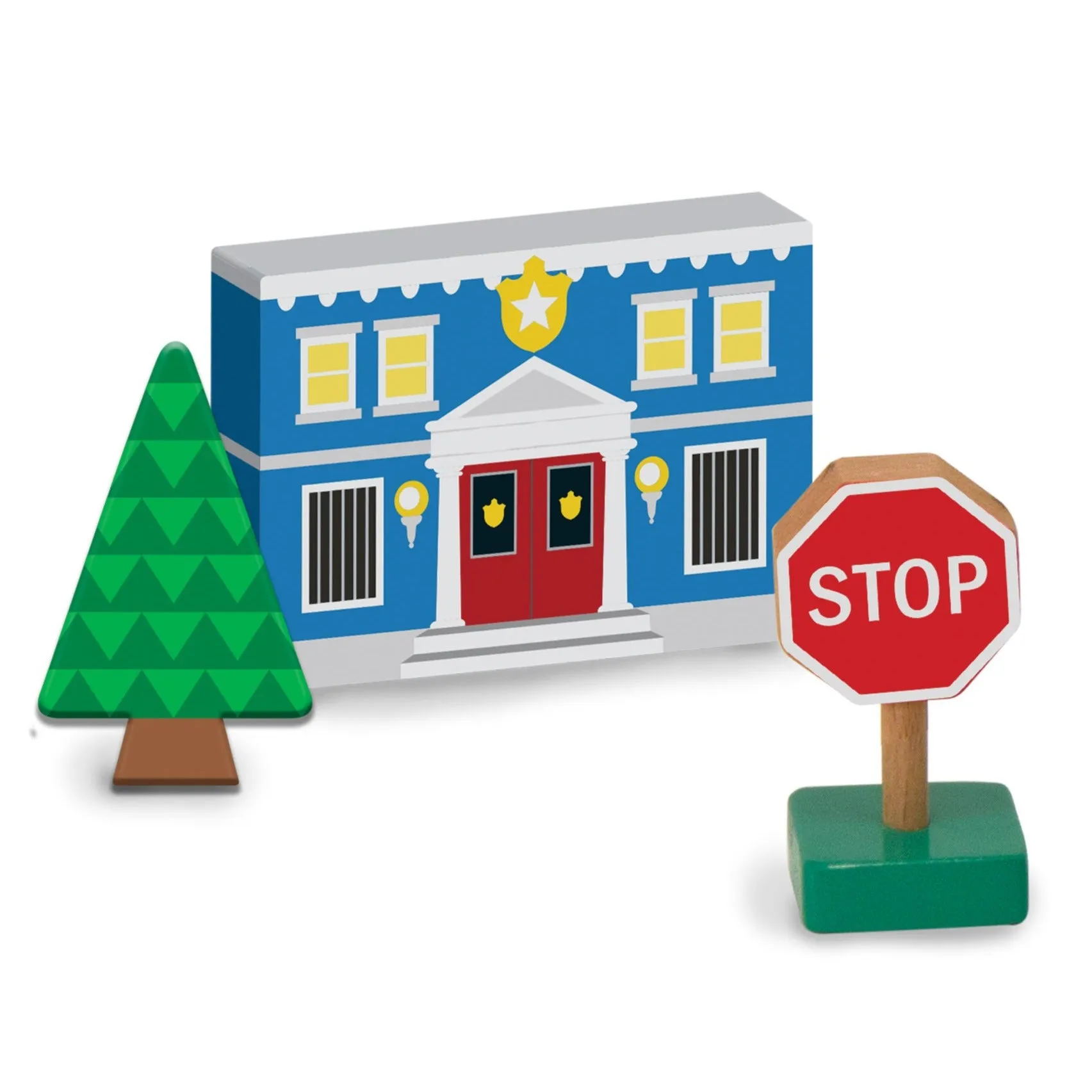 Melissa & Doug Wooden Town Play Set