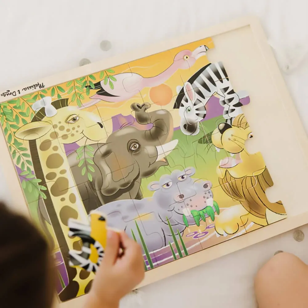 Melissa and Doug African Plains 24 Piece Wooden Jigsaw Puzzle