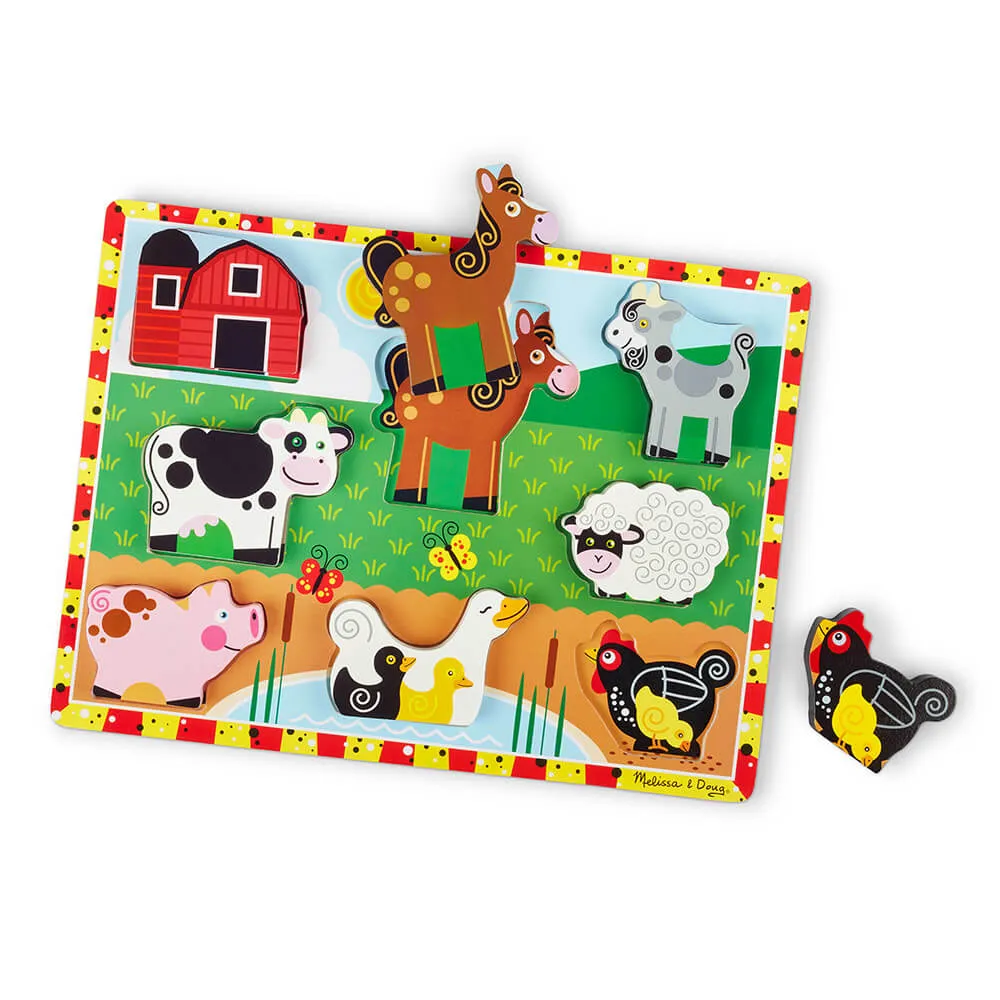Melissa and Doug Farm 8 Piece Chunky Puzzle
