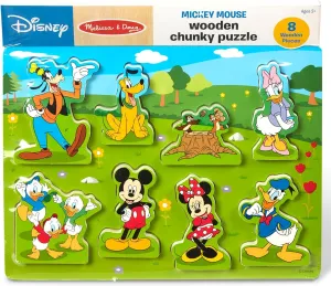 Melissa and Doug Mickey Mouse and Friends Wooden Chunky Puzzle