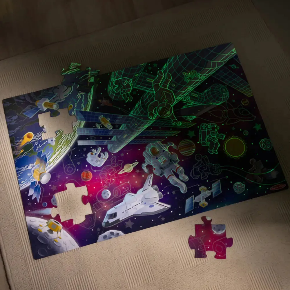 Melissa and Doug Outer Space Glow in the Dark 48-Piece Floor Puzzle