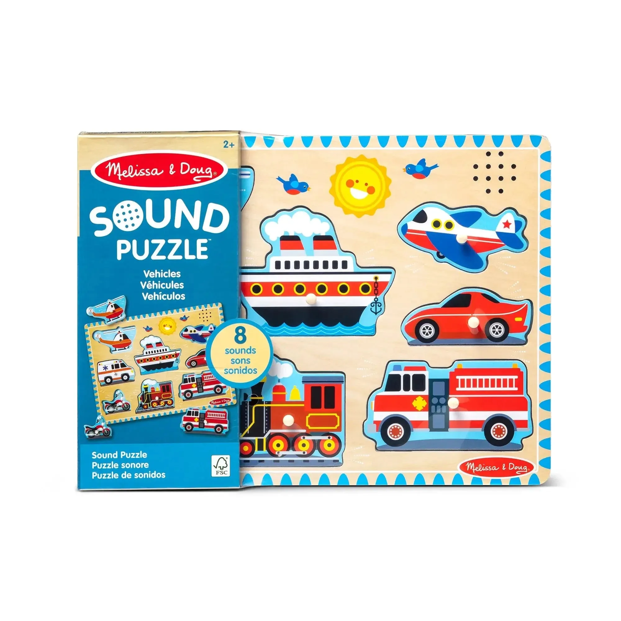 Melissa and Doug Vehicles 8-Piece Sound Puzzle