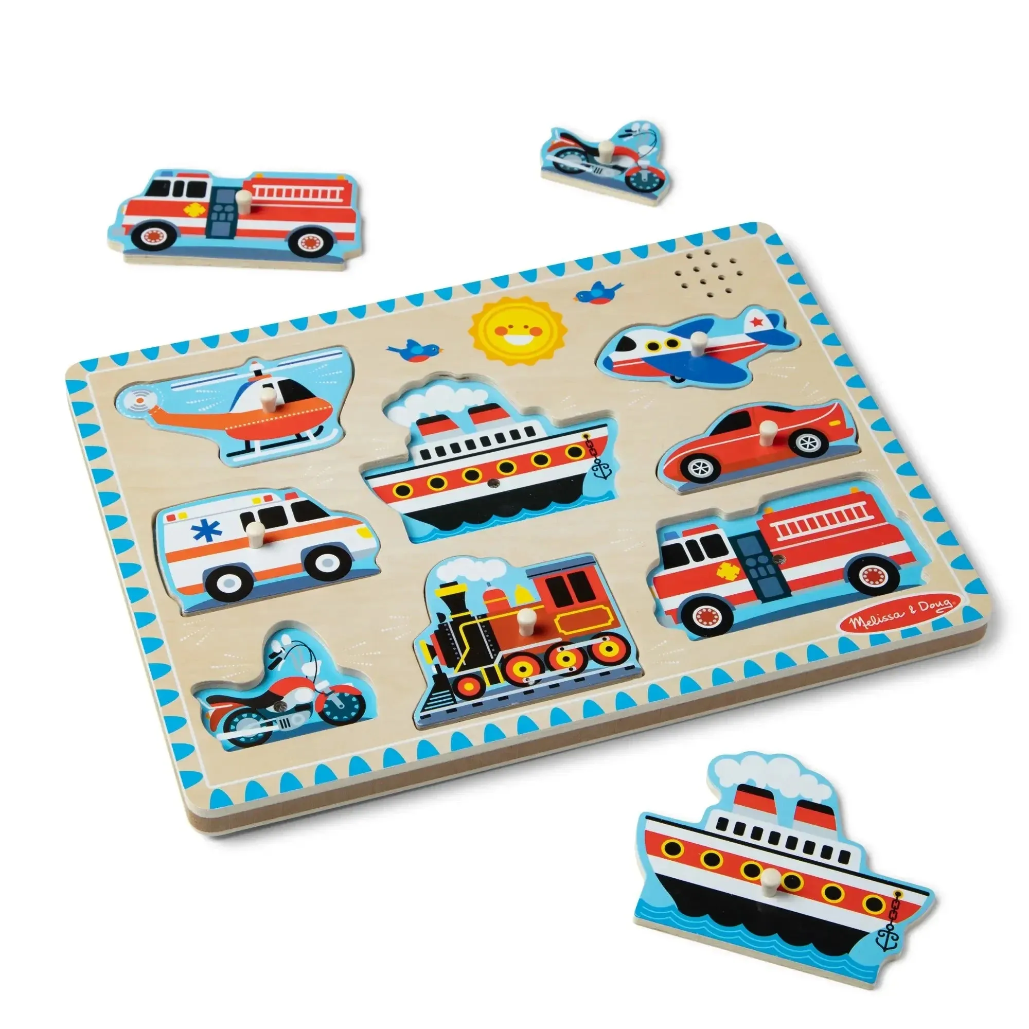 Melissa and Doug Vehicles 8-Piece Sound Puzzle