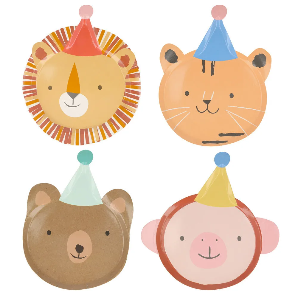 Meri Meri Party Plates | Animal Parade 8x