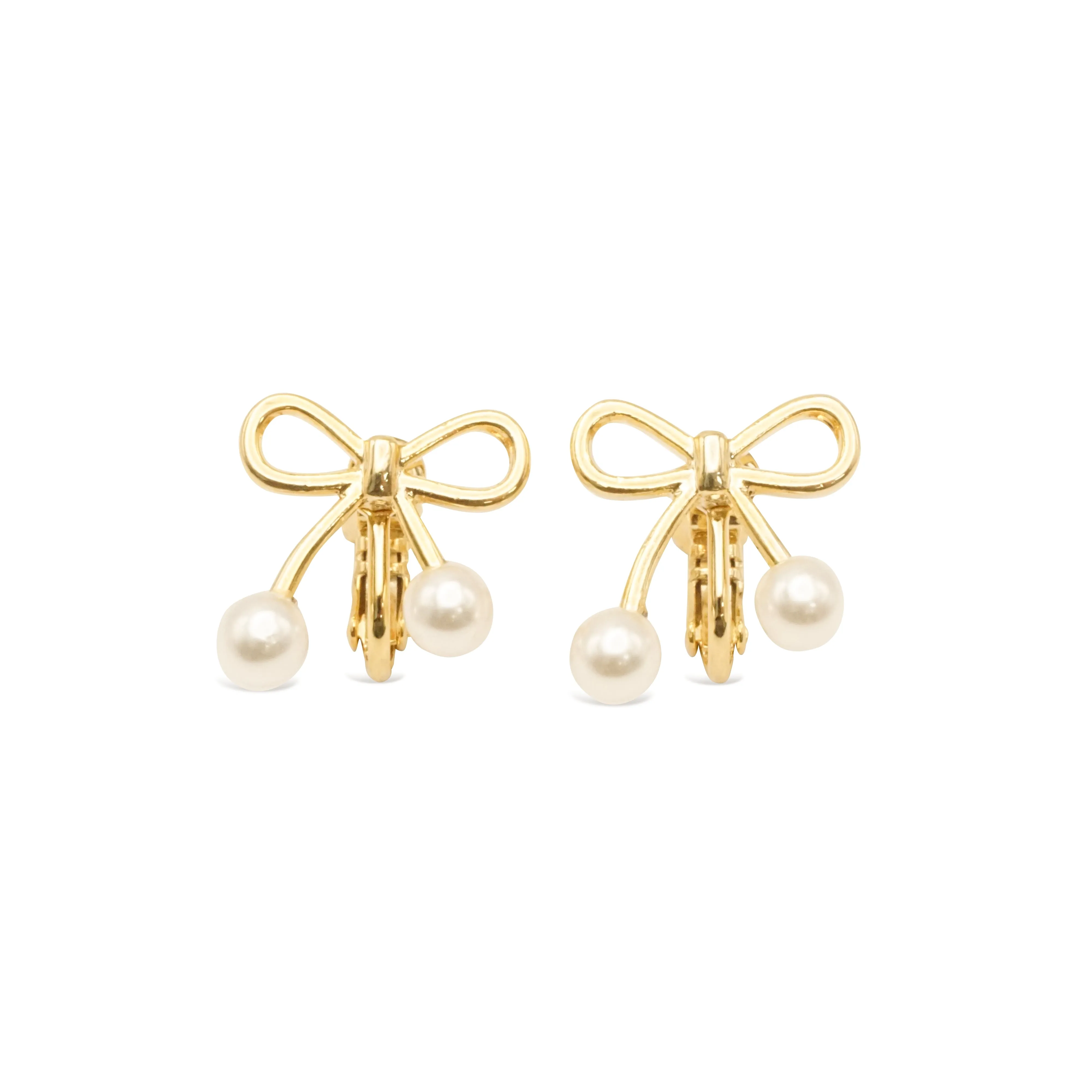 Milk x Soda Earrings | Pearl Ribbon