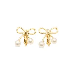 Milk x Soda Earrings | Pearl Ribbon