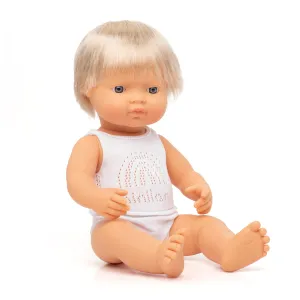 Miniland Baby Doll Caucasian BOY 38 cm