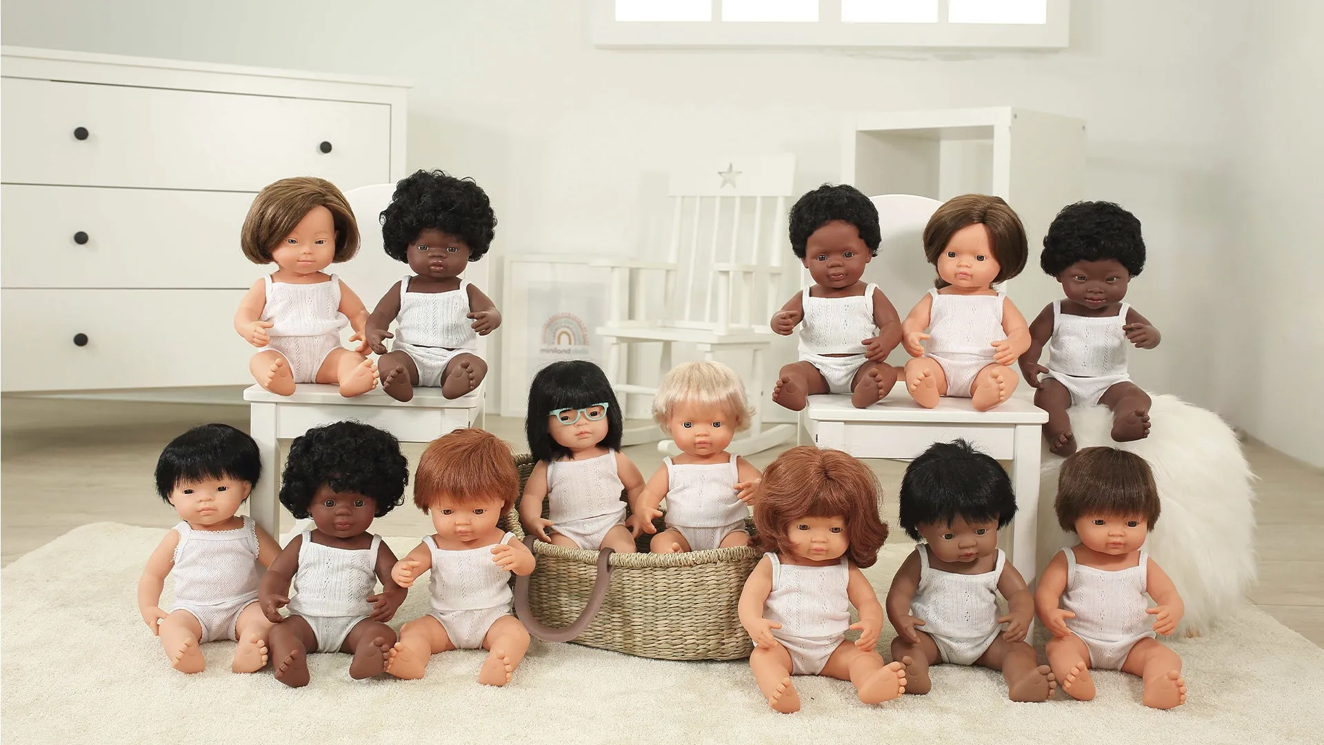 Miniland Baby Doll Caucasian BOY 38 cm