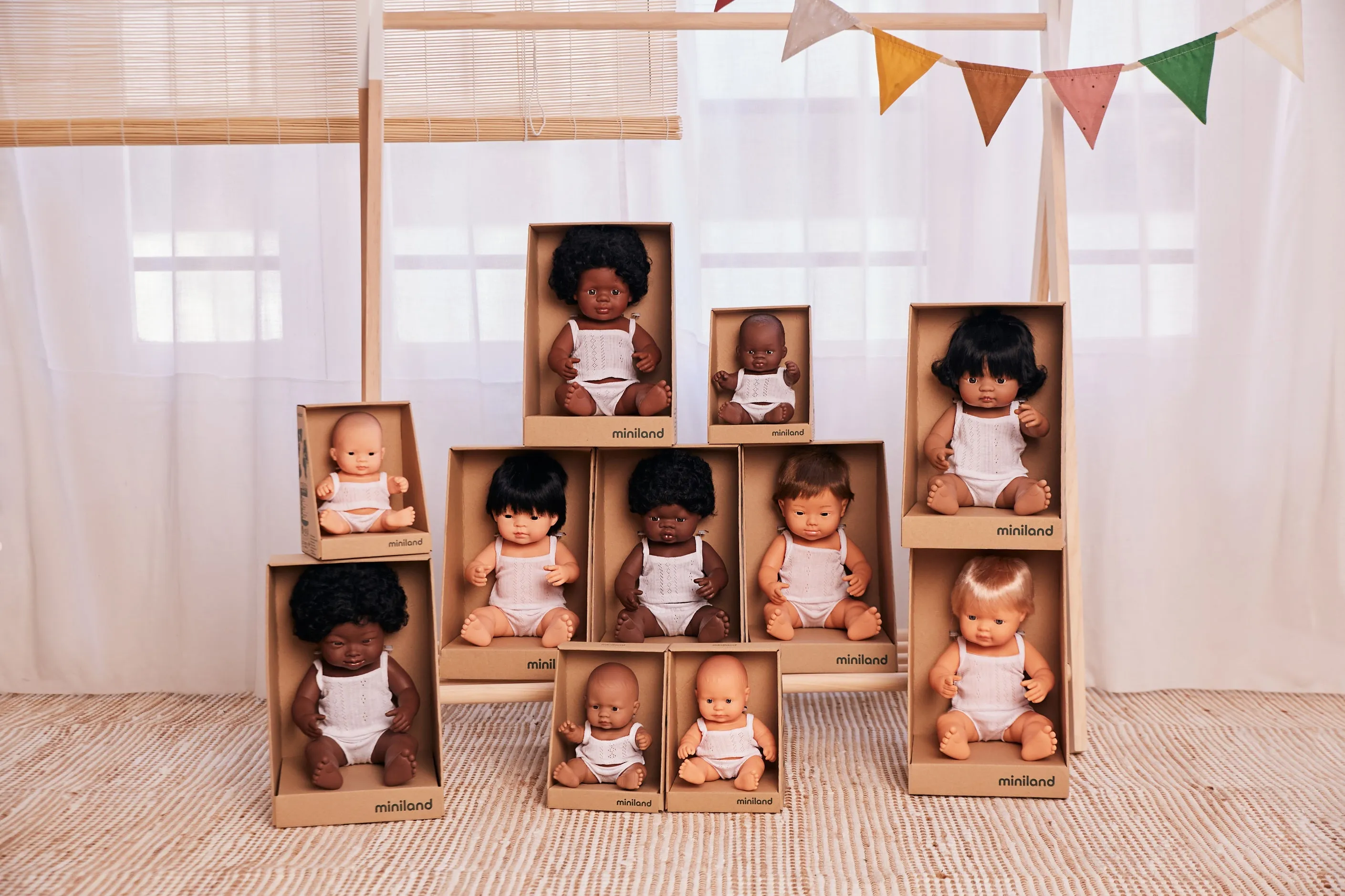Miniland Baby Doll Caucasian BOY 38 cm