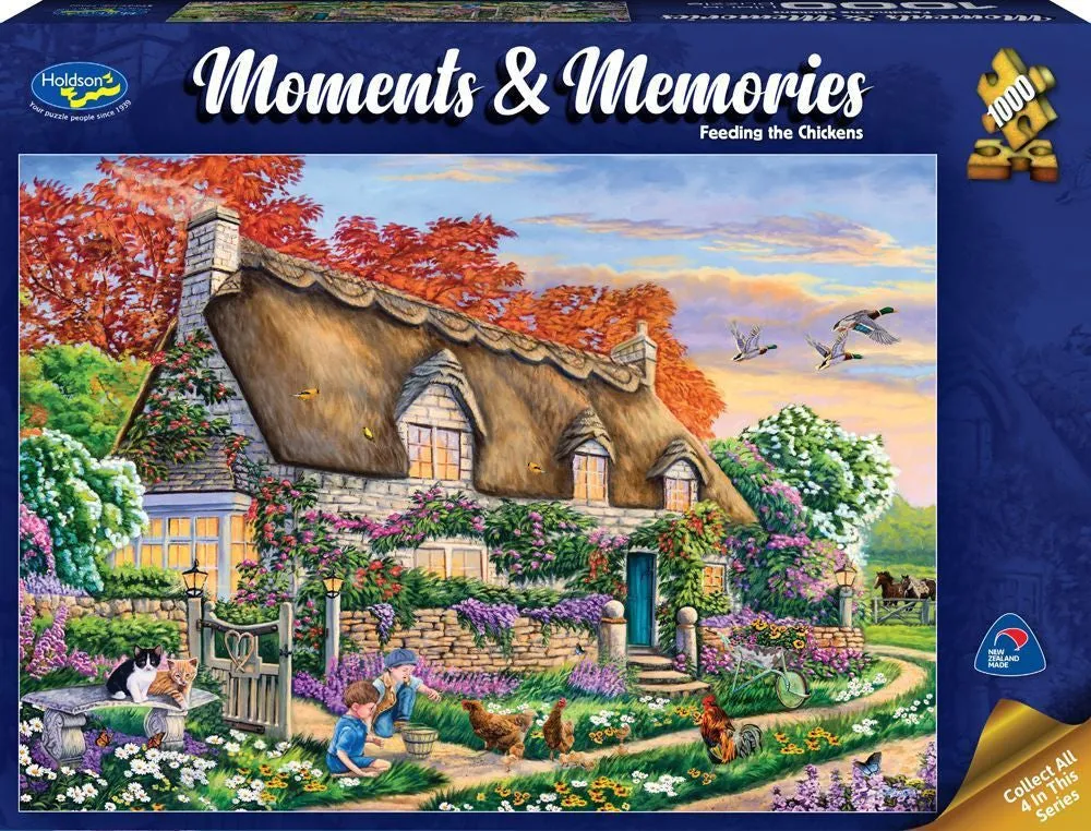 Moments & Memories Feeding The Chickens 1000 Piece Puzzle