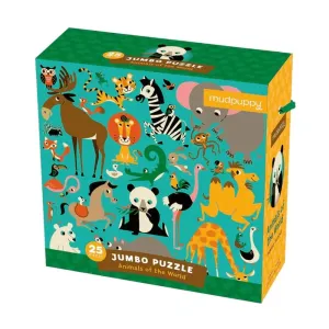 Mud Puppy 25 Piece Jumbo Puzzle Animals Of The World