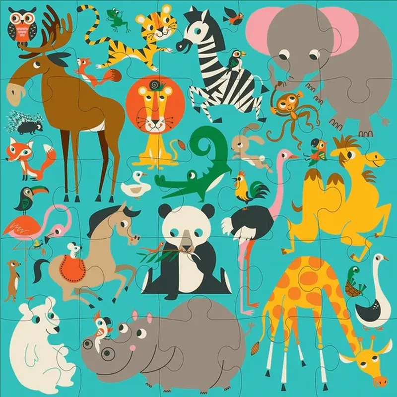 Mud Puppy 25 Piece Jumbo Puzzle Animals Of The World