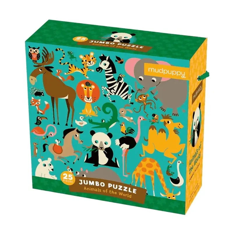 Mud Puppy 25 Piece Jumbo Puzzle Animals Of The World
