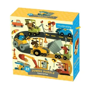 Mud Puppy 25 Piece Jumbo Puzzle Construction