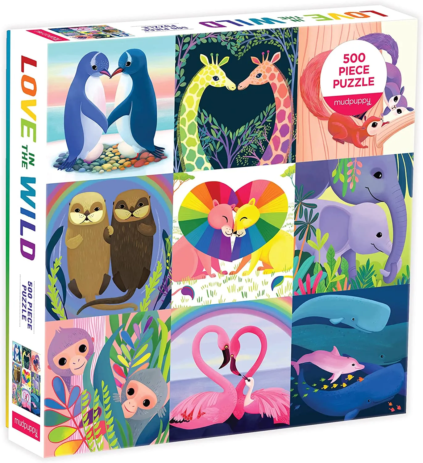 Mud Puppy 500 Piece Puzzle Love In The Wild