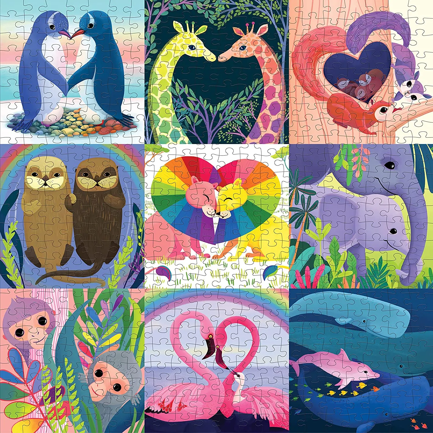 Mud Puppy 500 Piece Puzzle Love In The Wild