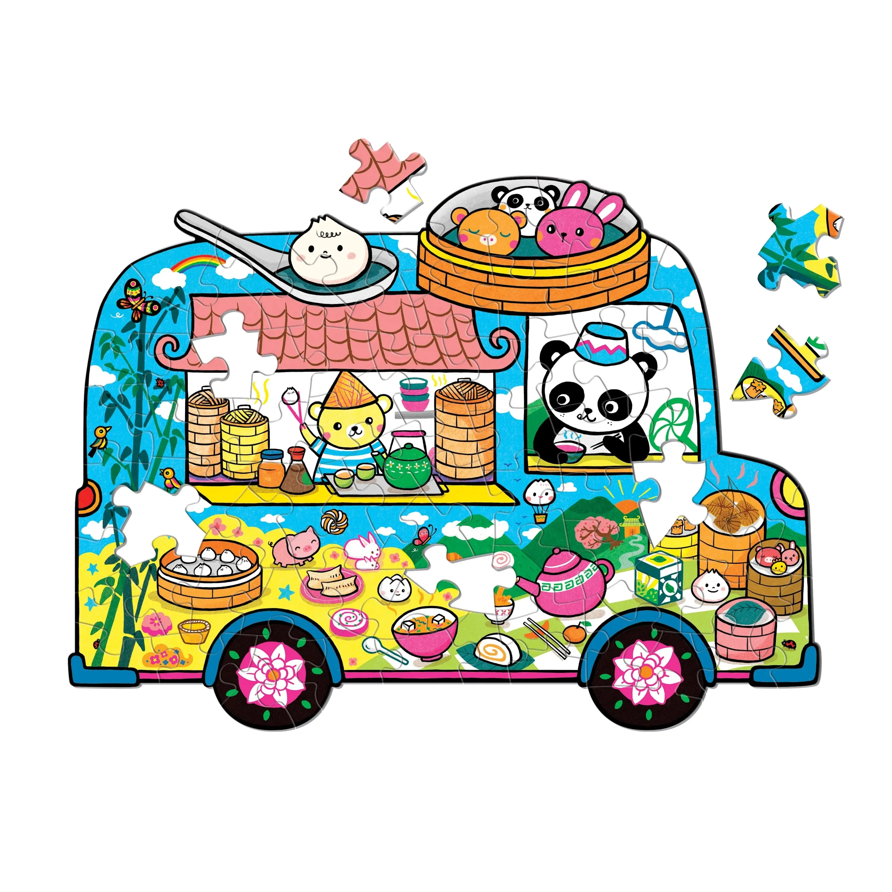 Mud Puppy 75 Piece Scratch   Sniff Puzzle | Dumpling Truck