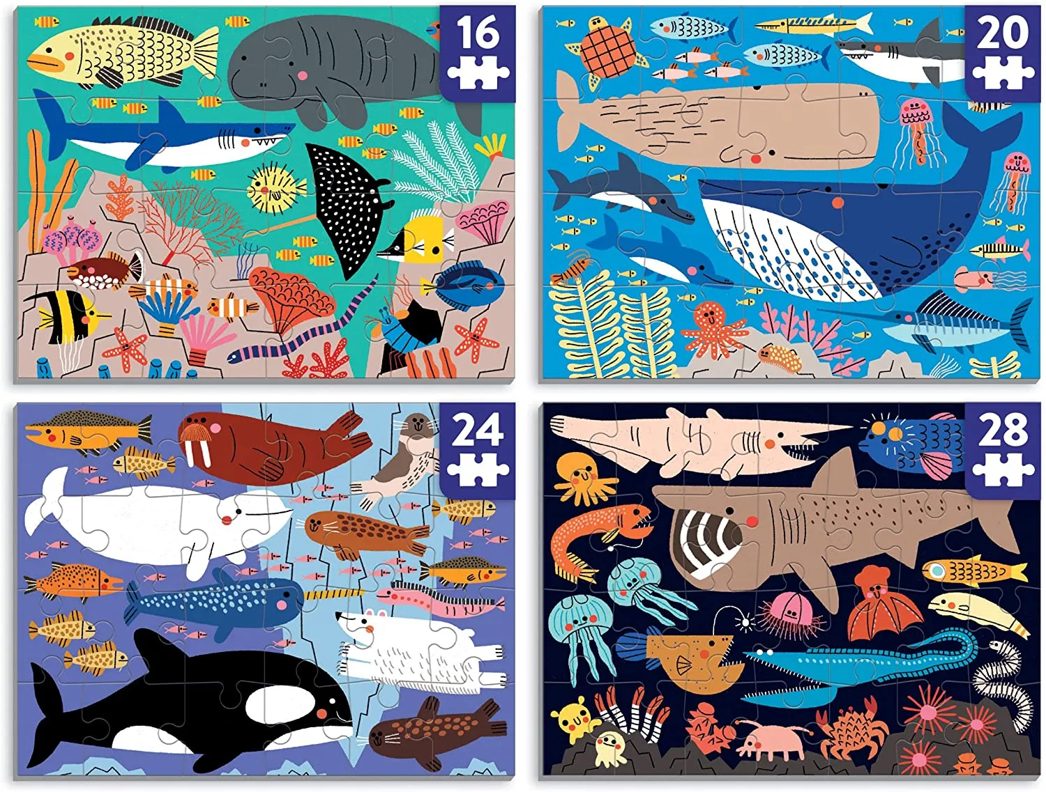 Mud Puppy Oceans Of The World Level Up! Puzzle Set