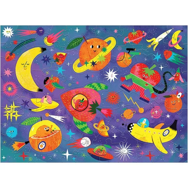 Mud Puppy Scratch & Sniff 60 Piece Puzzle Cosmic Fruits