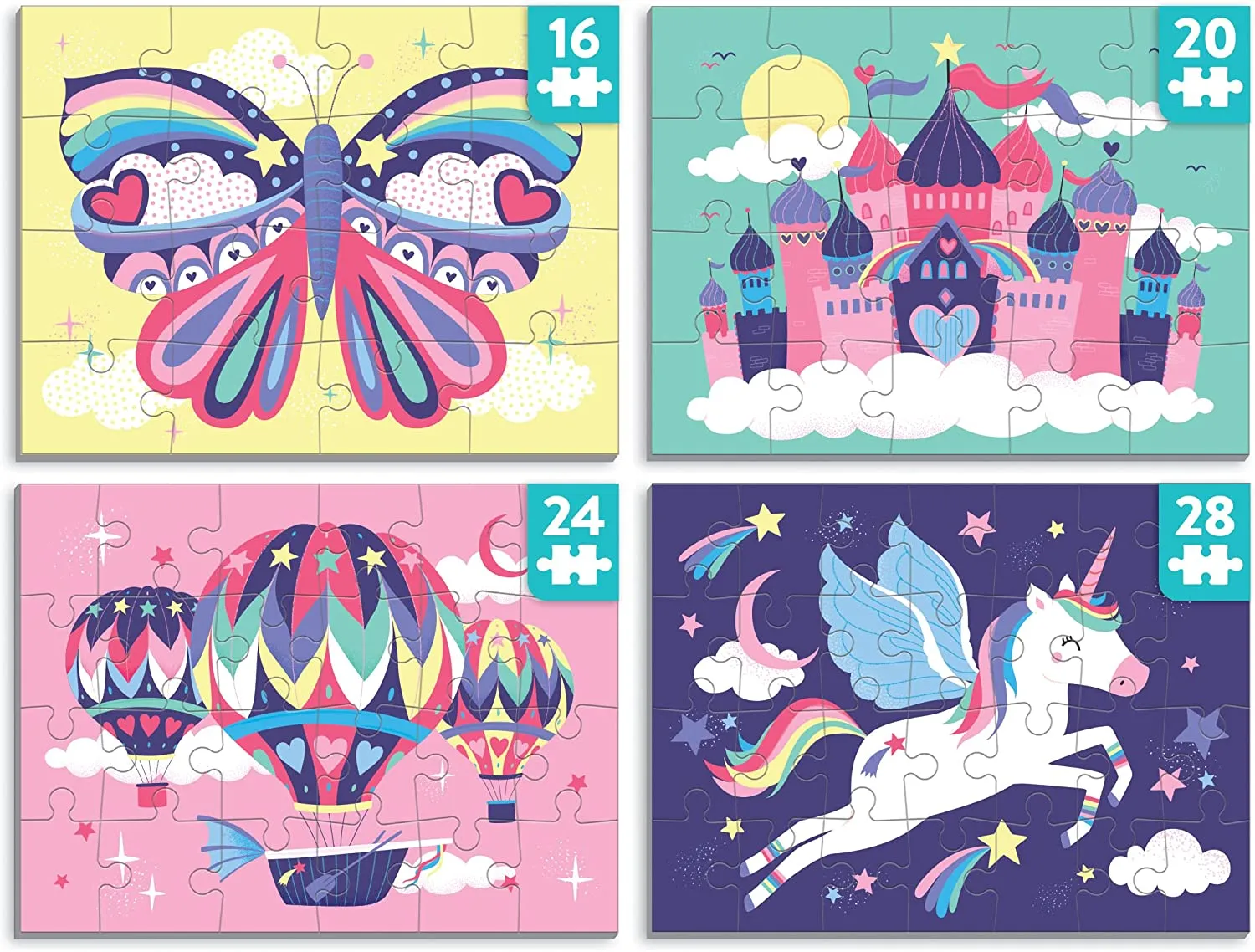Mud Puppy Unicorn Magic Level Up! Puzzle Set