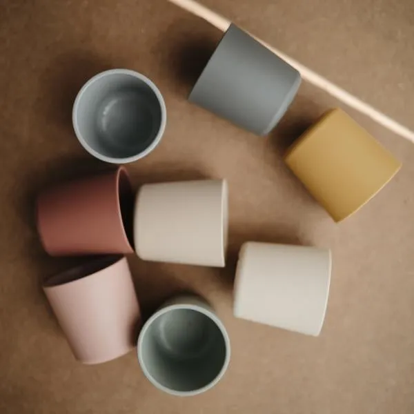 Mushie Dinnerware | Sage | Cup 2 Pack