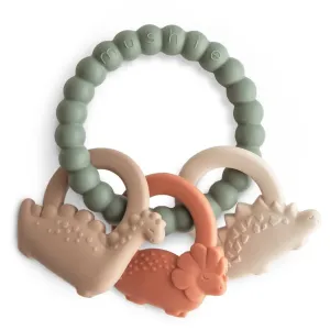 Mushie Dino Teething Ring