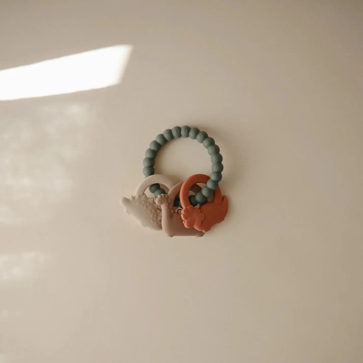 Mushie Dino Teething Ring