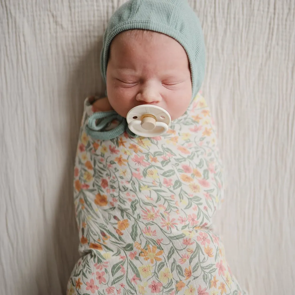 Mushie Swaddle | Pastel Blooms