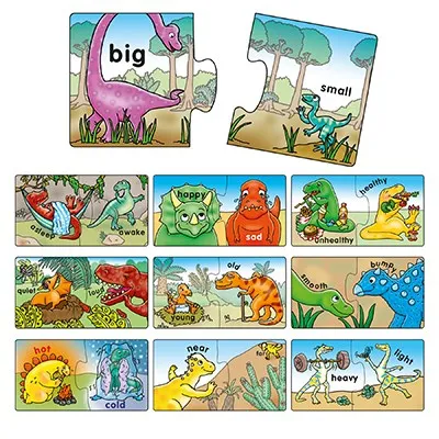 Orchard Toys 295 Dinosaur Opposites Jigsaw Puzzles Wise - Kids Toys