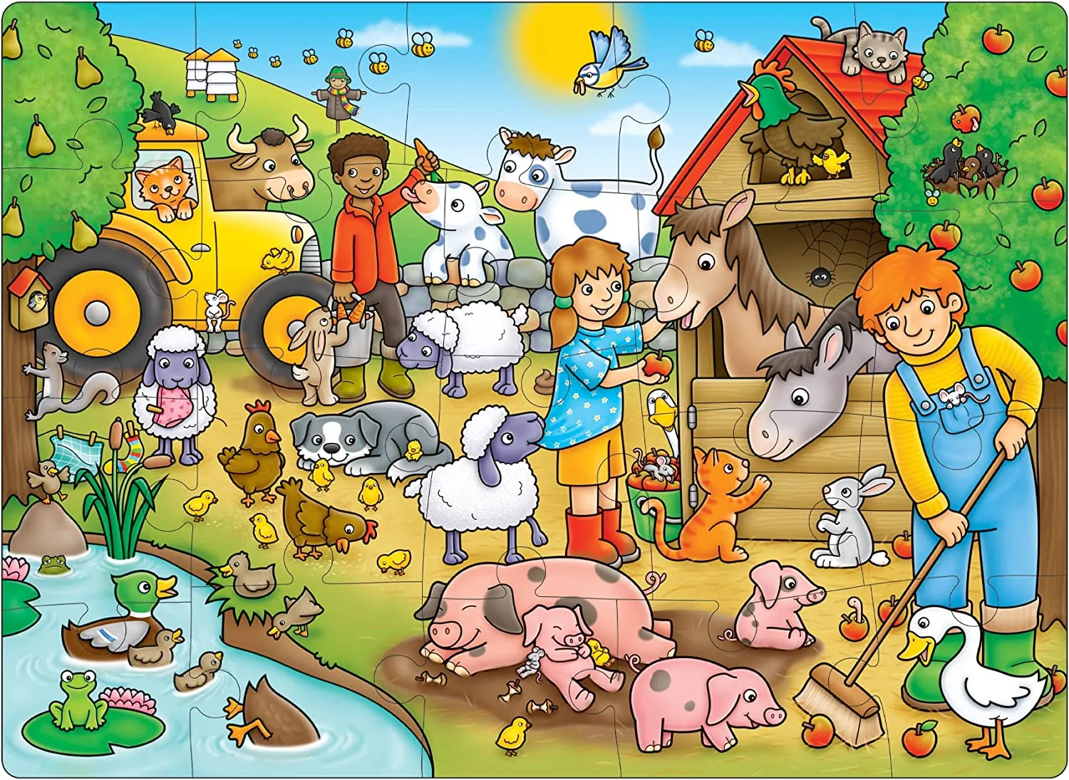 Orchard Toys 302 20P Who's On The Farm Wise - Kids Toys