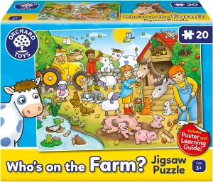 Orchard Toys 302 20P Who's On The Farm Wise - Kids Toys