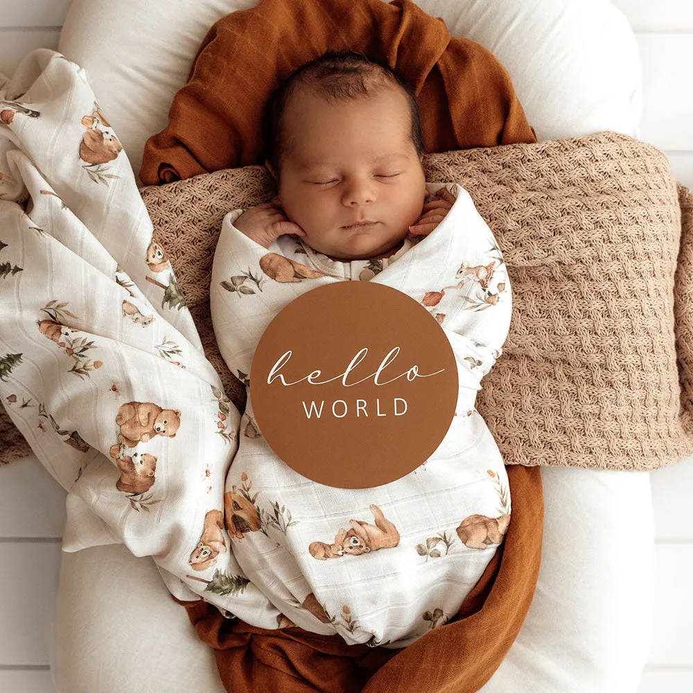 Organic Muslin Wrap | Bears