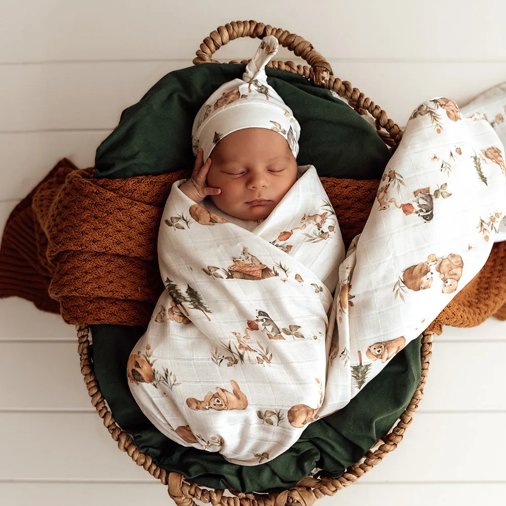 Organic Muslin Wrap | Bears