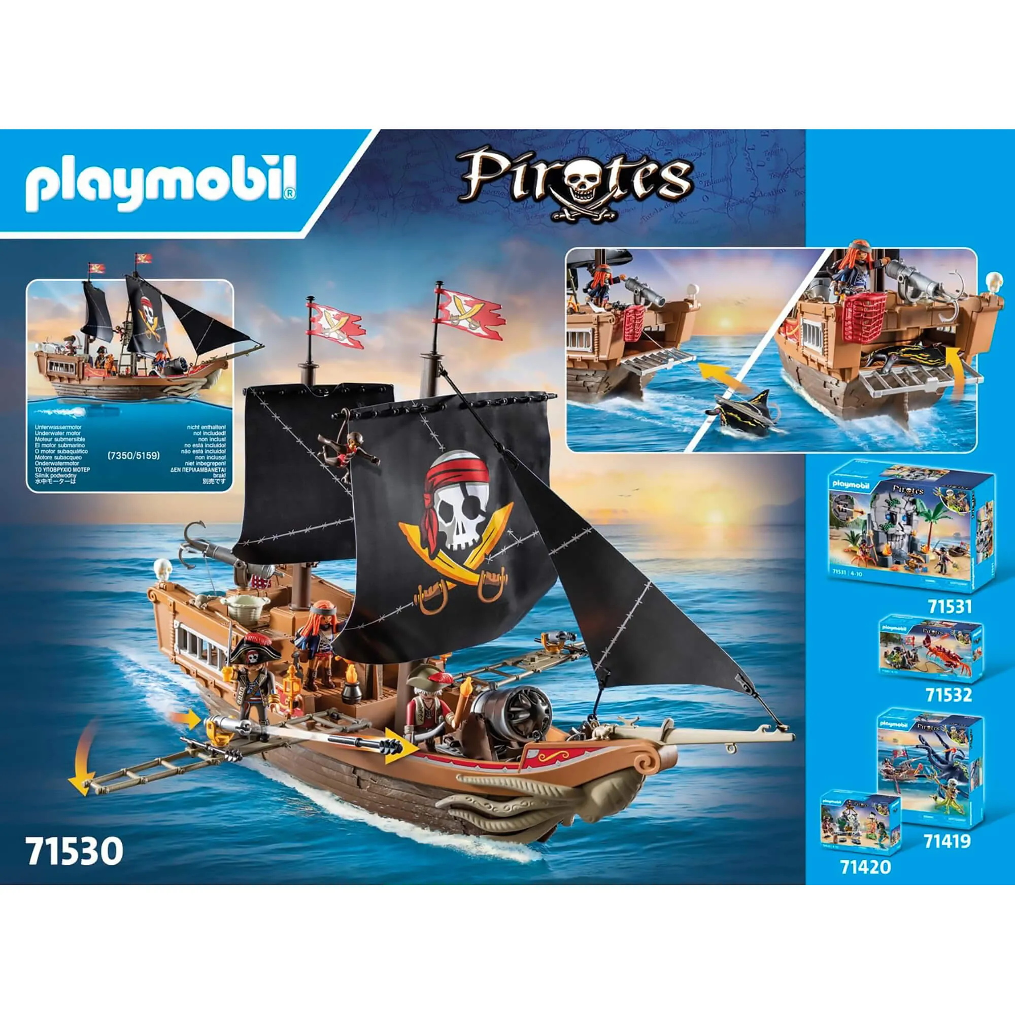 Playmobil Pirates Large Pirate Ship Playset 71530