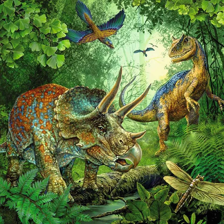 Ravensburger 3 x 49 P Dinosaur Facination Wise - Kids Toys