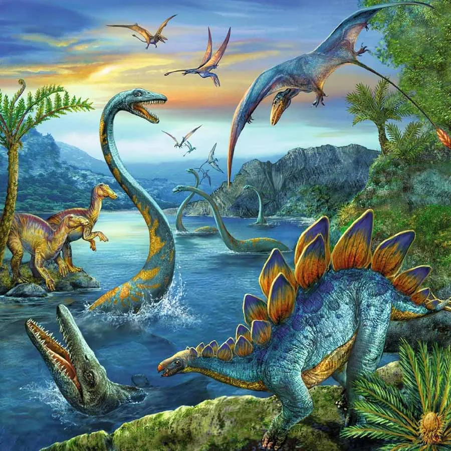 Ravensburger 3 x 49 P Dinosaur Facination Wise - Kids Toys