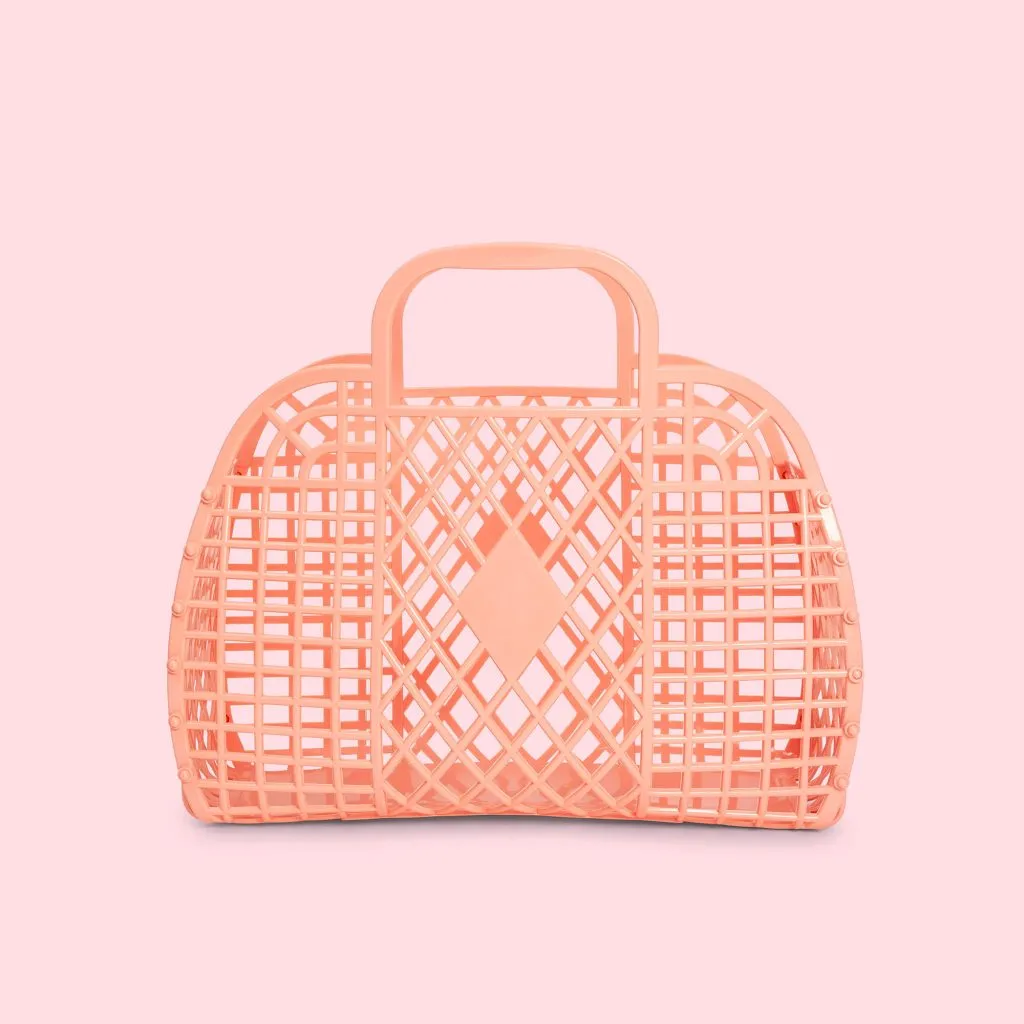 Small Retro Basket Jelly Bag - Peach