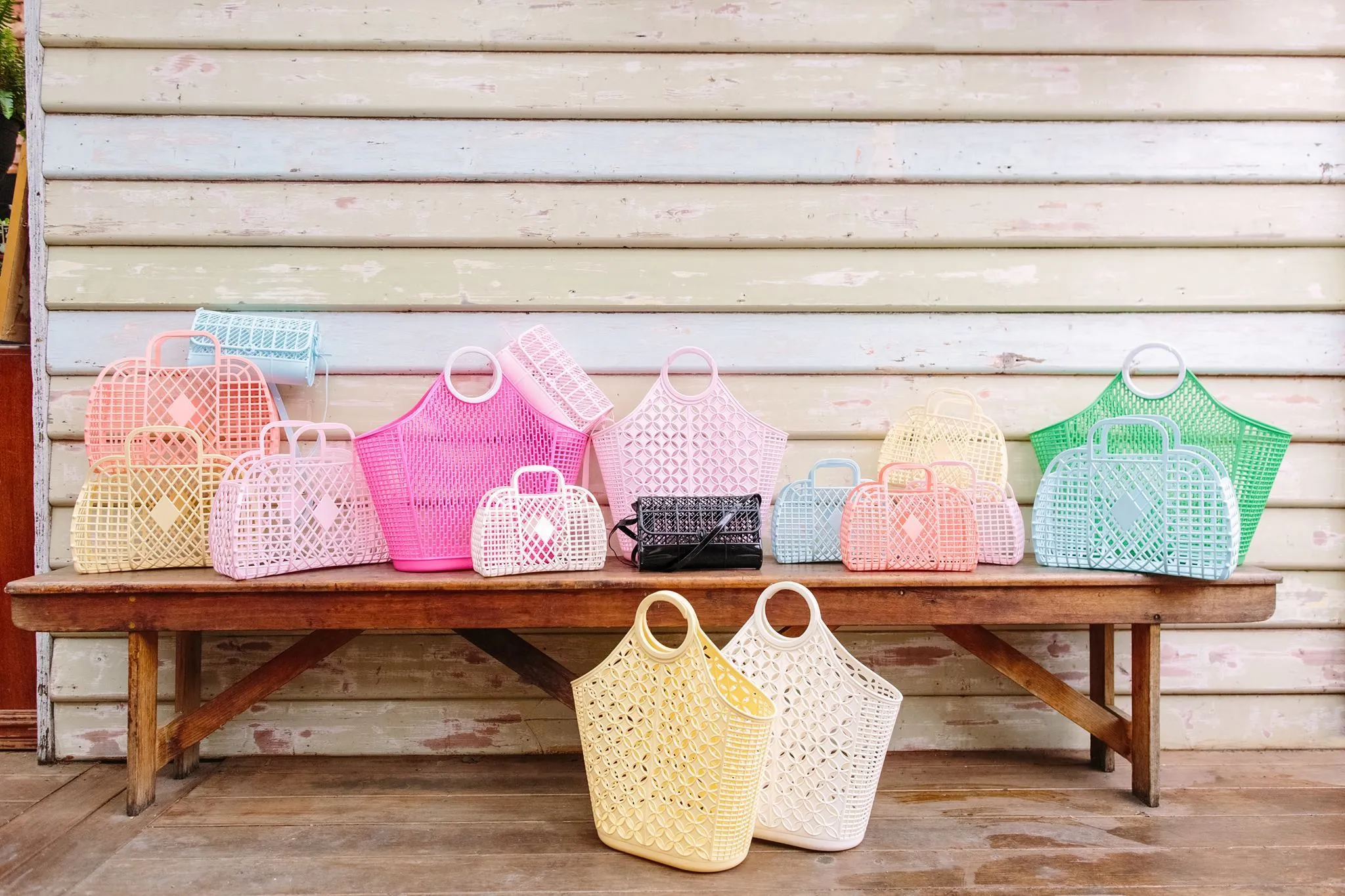 Small Retro Basket Jelly Bag - Peach