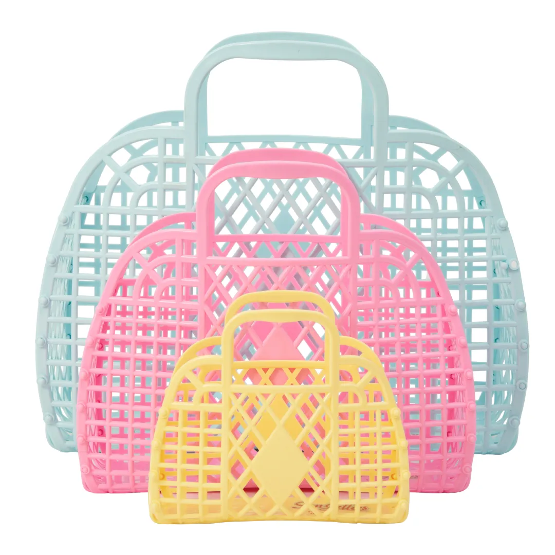 Small Retro Basket Jelly Bag - Peach